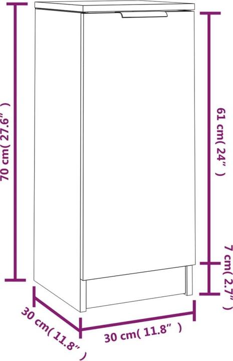 Image du produit vidaXL Sideboard (30 x 30 x 70 cm)