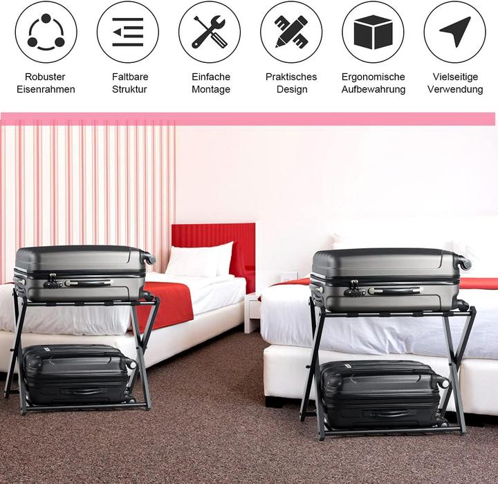 Immagine prodotto Relax4life 2er-Pack Kofferständer (Portavaligie)