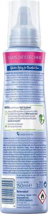 Actual product image NIVEA Ultra Strong Styling Mousse (150 ml, Foaming agent)
