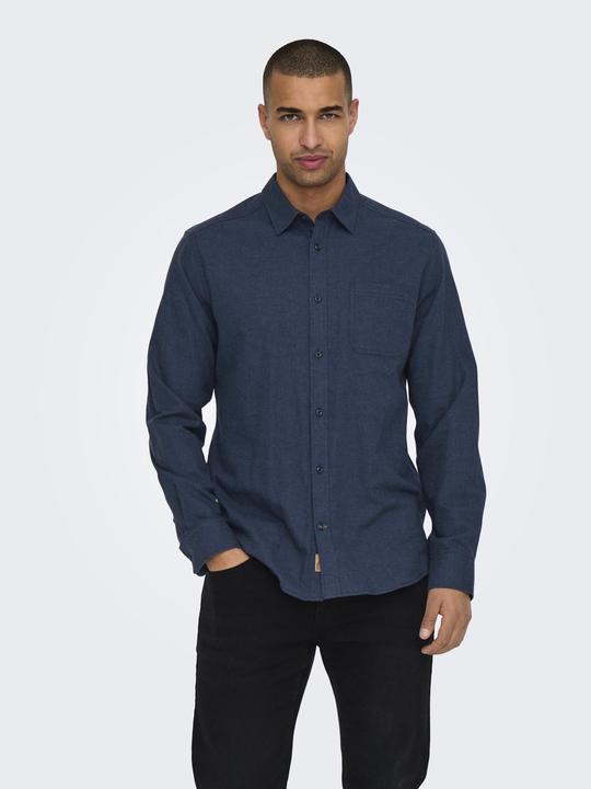 Produktbild Only & Sons Normal geschnitten Hemdkragen Hemd Hemd (XXL)