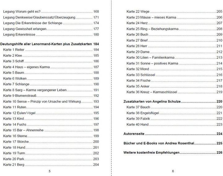 Nährwerte und Zutaten Rosenthal:Kartenlegen ausführlich erklä (Deutsch, Andrea Rosenthal, 2020)