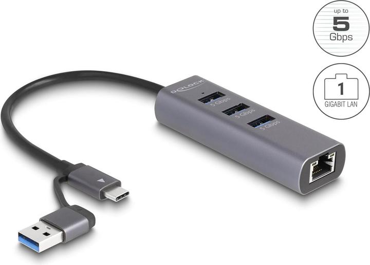 Produktbild Delock 64282 (USB-C, USB-A, 3 Ports)