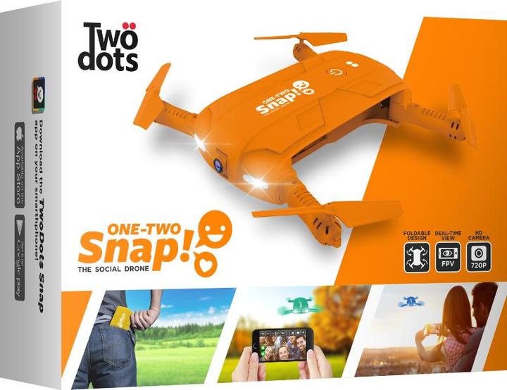 Produktbild Two Dots Twodots Snap The Social Drone Hd 1mpx with 6 Axis Stabiliser Orange (1 Mpx)