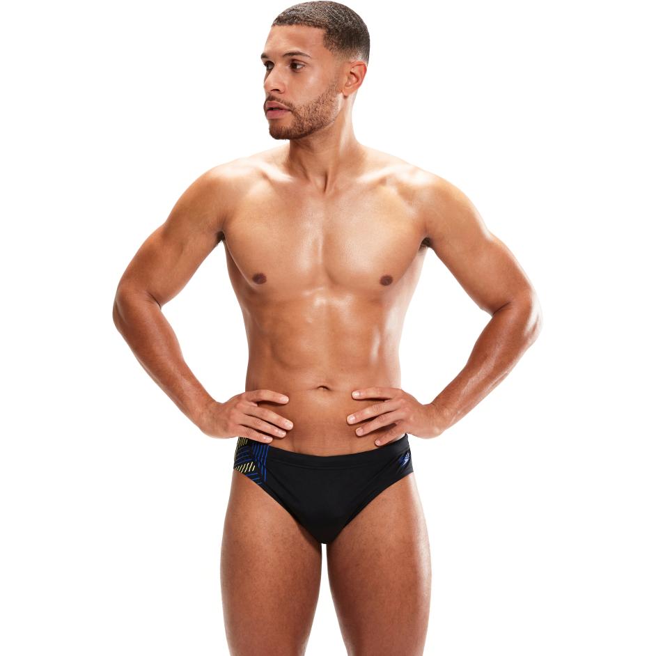 Thumbnail - Speedo, Herren, Badehose, Tech Panel 7cm Brief, Schwarz, (32)