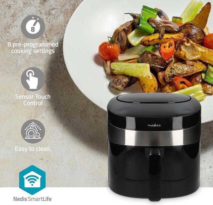 Image du produit Nedis Friteuse à air chaud SmartLife Wi-Fi | 7,2 l | Minuterie : 240 min | Nombre de programmes préréglés