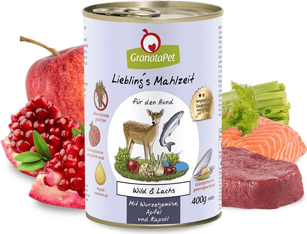 Produktbild Granatapet Lieblingsmahlzeit Wild und Lachs (Adult, 1 Stk., 400 g)