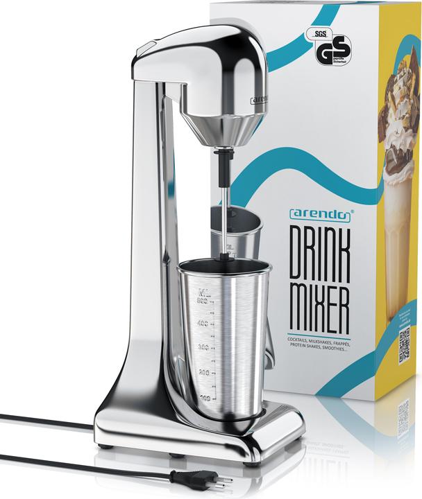 Produktbild Arendo Drink Mixer - Eiweiss Shaker - Getränkemixer - elektrischer Standmixer - Fitness Protein Drinks (100 W)