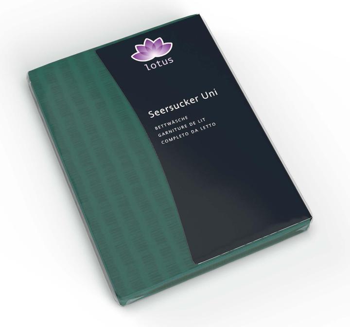 Actual product image Lotus Bettwaren Bettwäsche Satin Seersucker uni (Duvet cover, 200 x 210 cm)