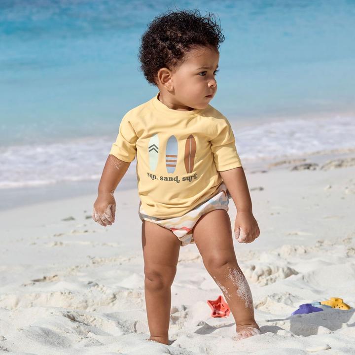 Produktbild Lässig Baby-Bademode Bade-Shirt LSF Short Sleeve Rashguard - Surfboards (80)