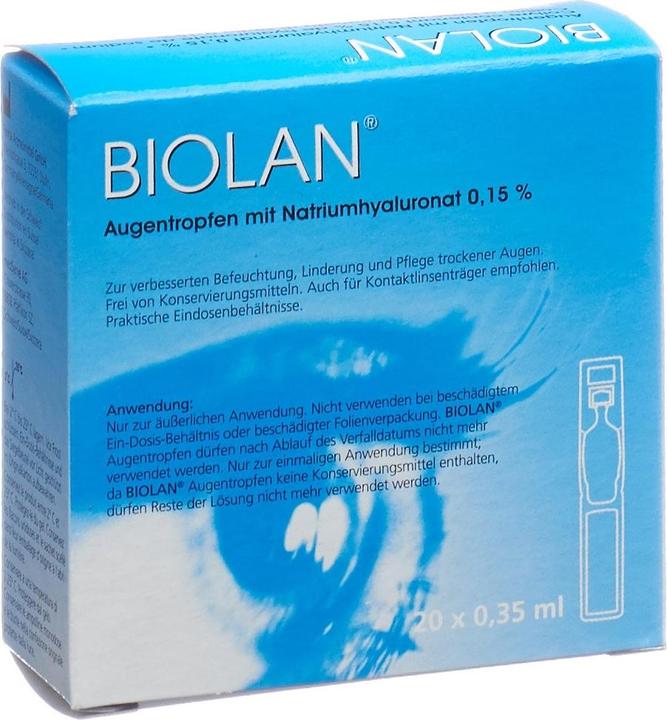 Produktbild Biolan Augentropfen (0.35 ml, Biolan Augentropfen mit Natriumhyaluronat 0.15%)