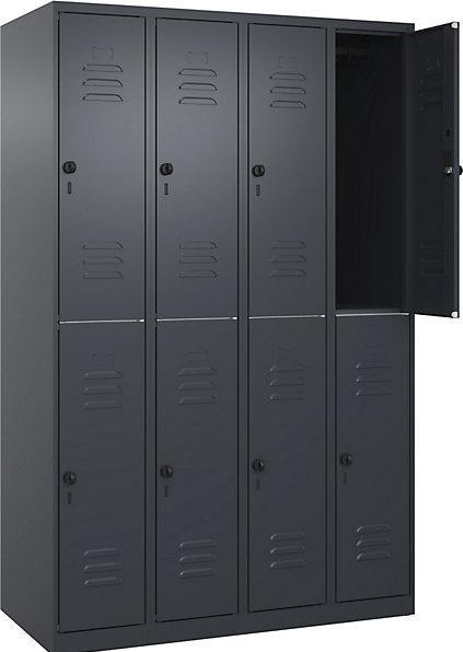 Produktbild C+P CP Spind Classic Plus anthrazitgrau 080300-40-S10010, 8 Schliessfächer 120,0 x 50,0 x 185,0 cm (120 cm, 185 cm)