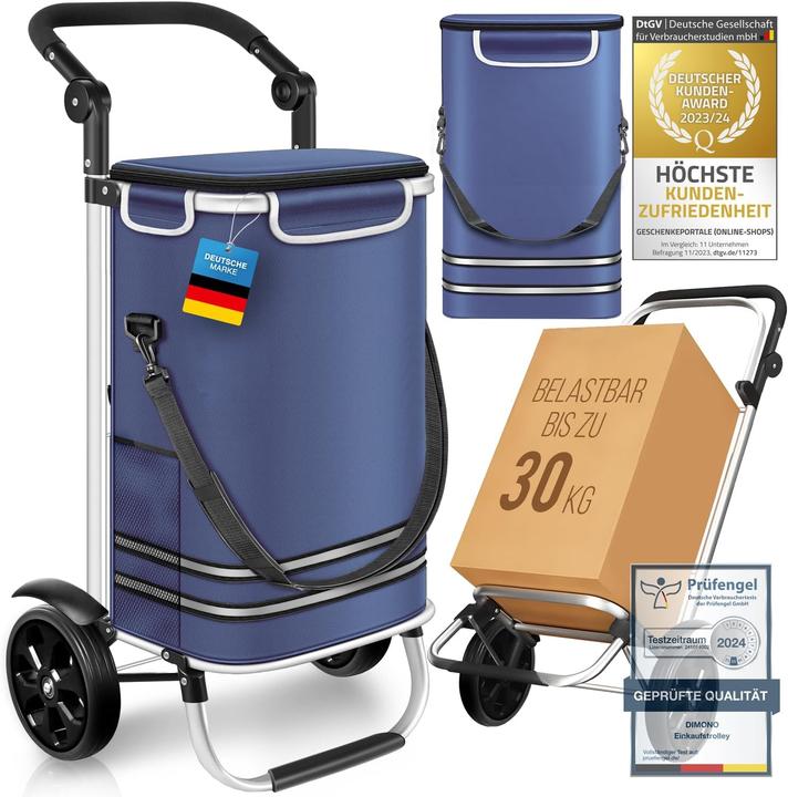 Immagine prodotto Dimono 3-in-1 Einkaufstrolley Rolltex mit Kühlfach (56 L)
