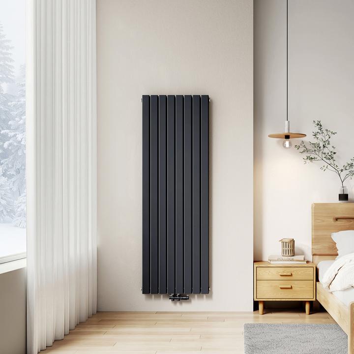 Produktbild Emke Heizkörper, Flachheizkörper mit Zentralanschluss, Anthrazit 180x61cm 2227W Doppellagig (2227 W)