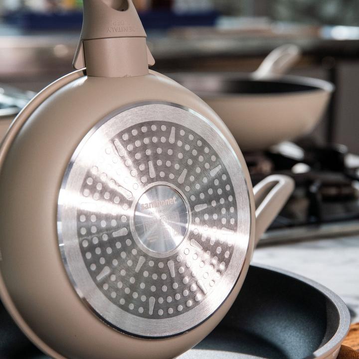 Actual product image Sambonet set of 2 induction stoves silver force (Pan set + pot set, Aluminium)