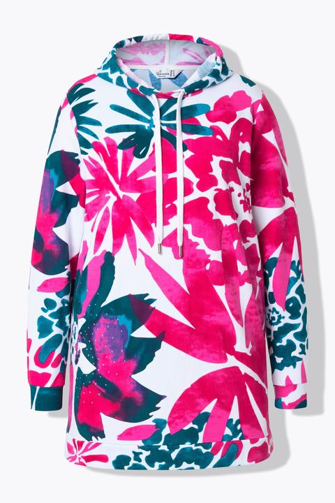 Produktbild Miamoda Hoodie, Blütenmuster, Kapuze, Langarm (54)