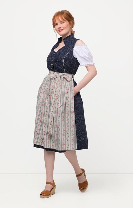 Immagine prodotto Ulla Popken Abito tradizionale Dirndl con taglio smanicato, bottoni decorativi e scollo a cuore (50)