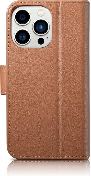 Produktbild iCarer Wallet Case 2 in1 Hülle iPhone 14 Pro max. Leder Flipcover Anti-RFID braun (WMI14220728-BN) (Apple iPhone 14 Pro Max)