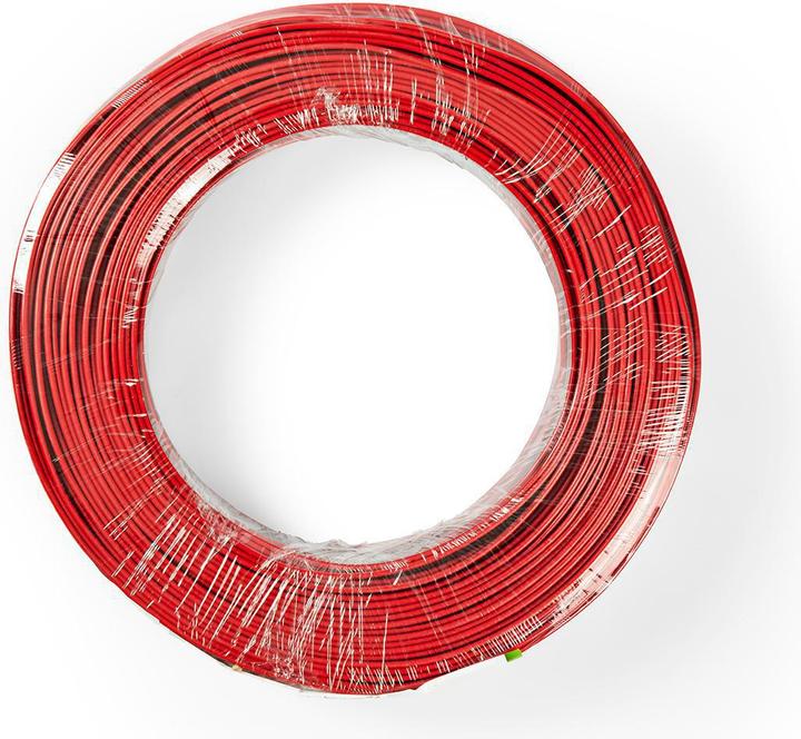 Immagine prodotto Nedis Cavo per altoparlanti 2X 0,75 mm² CCA 100,0 m PVC rotondo rosso/nero avvolto (100 m, 0.75 mm².)