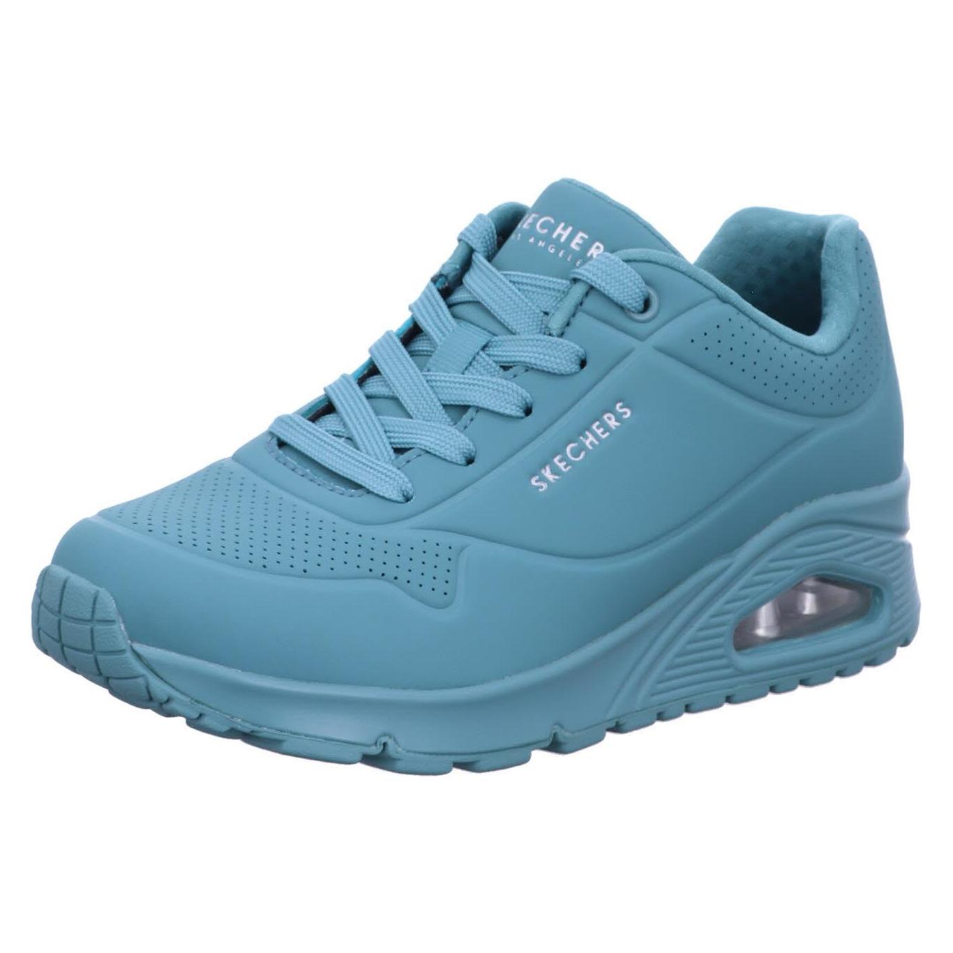 Skechers, Vrouwen, Sneakers, Sneaker Uno Staat Op Lucht, Turkoois, (38)