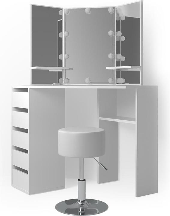 Vicco Arielle with LED lighting and stool (110 x 54 x 141.5 cm)