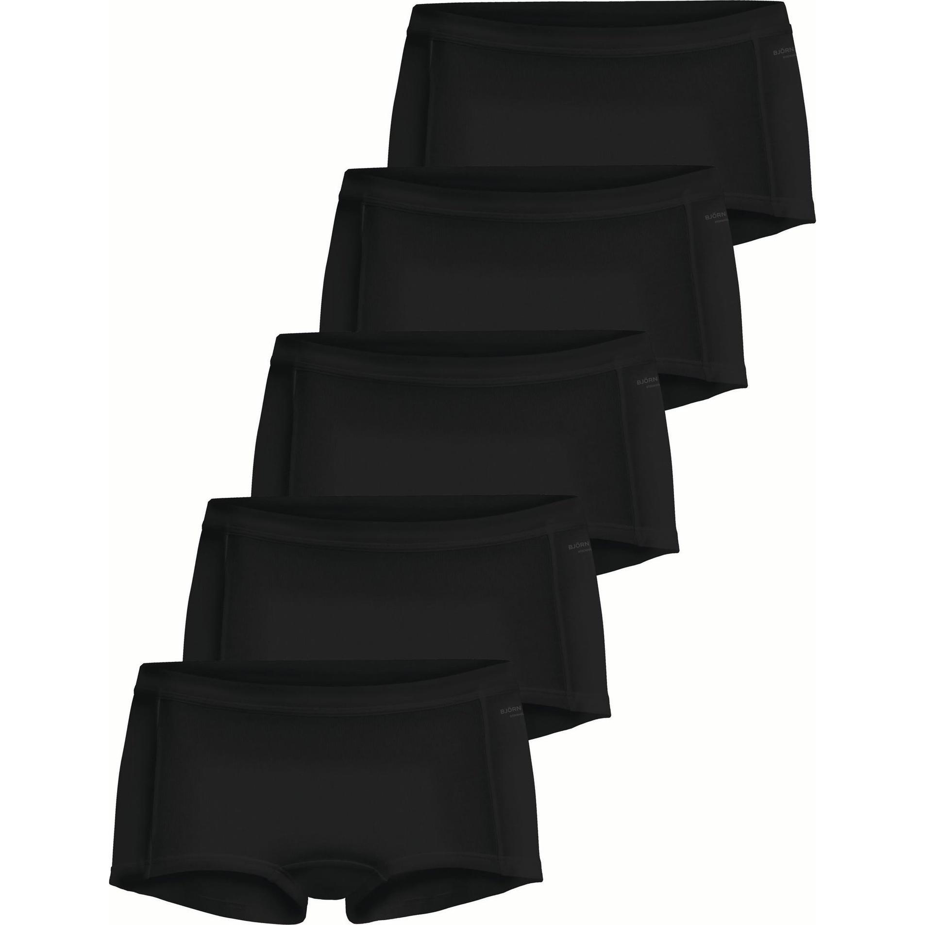 Björn Borg, Damen, Unterhosen, Panty Casual Bequem sitzend, Schwarz, (S, 5er Pack)