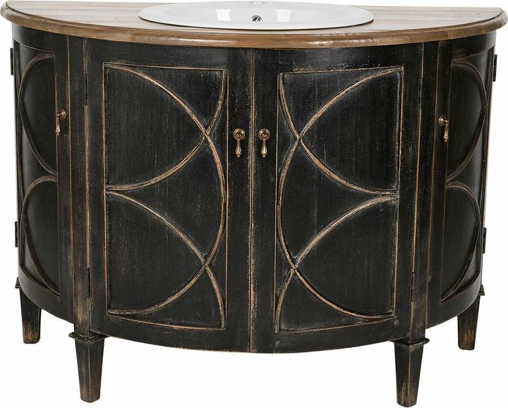 Loberon Waschtisch Maison Vertelle antikschwarz/braun