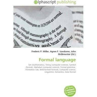 Thumbnail - Formal language, Fachbücher von Agnes F. Vandome, Frederic P. Miller, John McBrewster