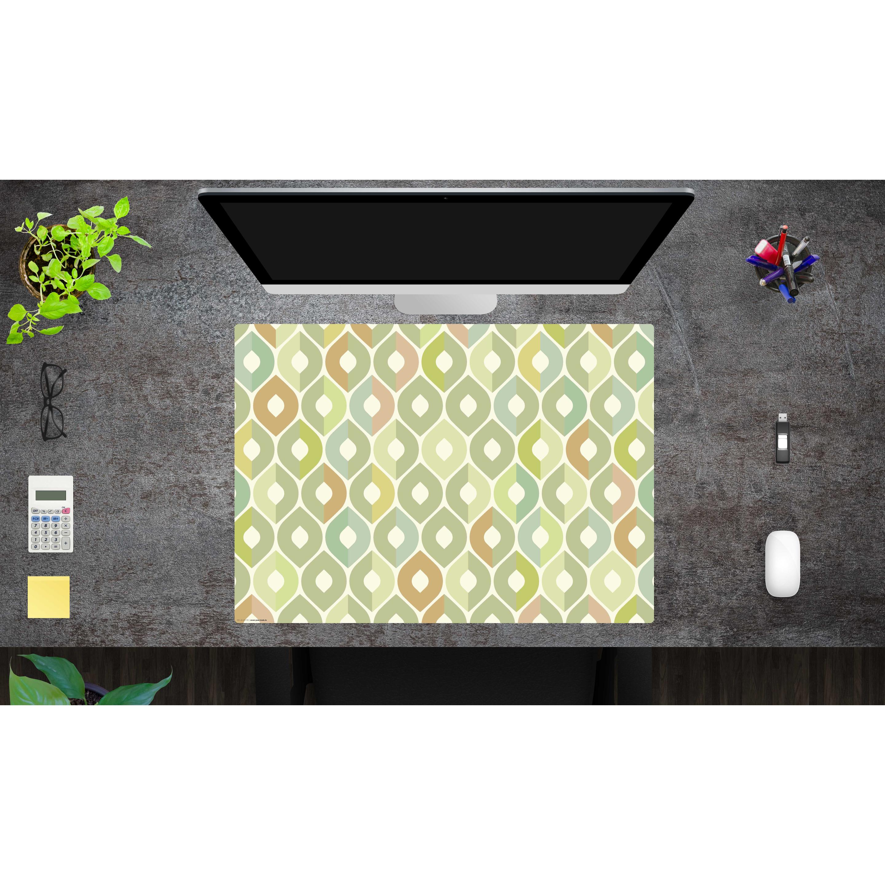 Thumbnail - CoverYourDesk, Unterlage, Schreibtischunterlage Muster in oliv-grün