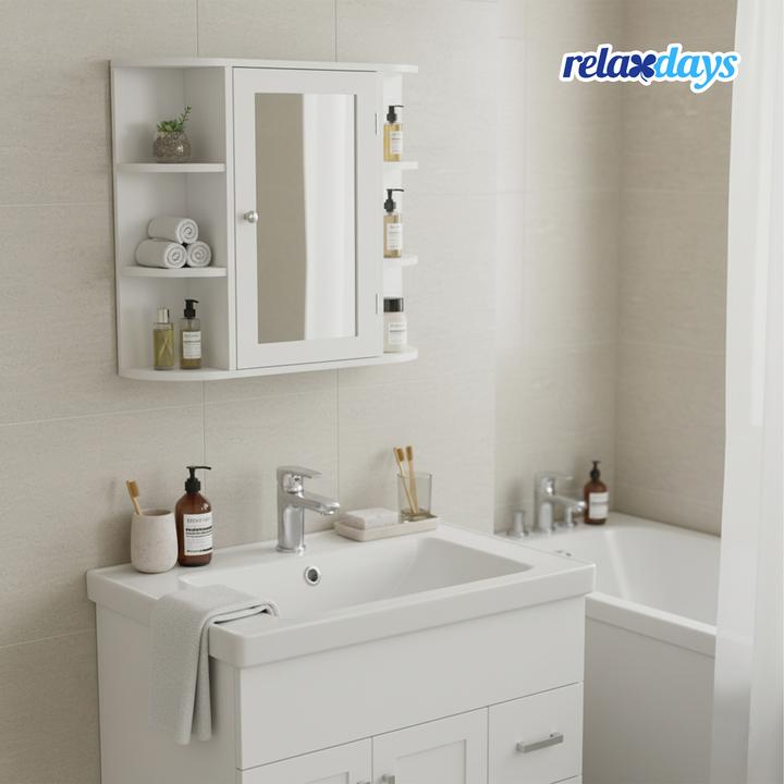 Produktbild Relaxdays Spiegelschrank (61 x 18 x 58 cm)