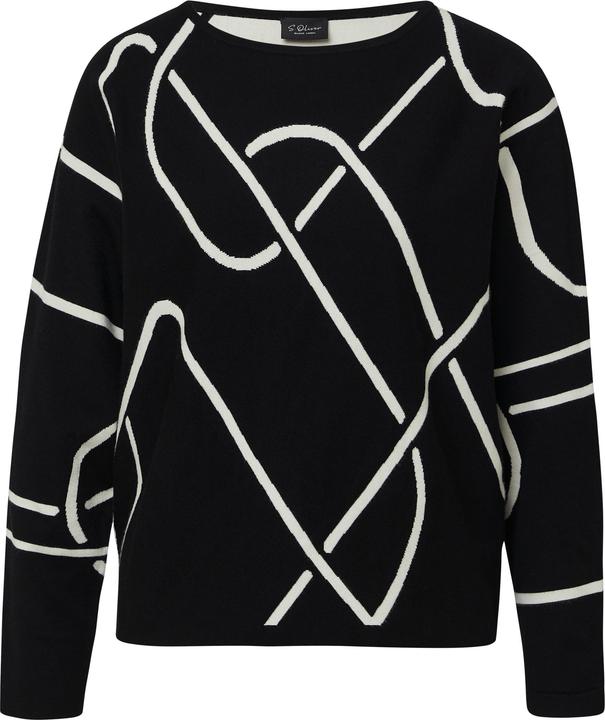 Produktbild s.Oliver Strickpullover Feinstrick-Pullover aus Viskosemix mit Fledermausärmeln (34)