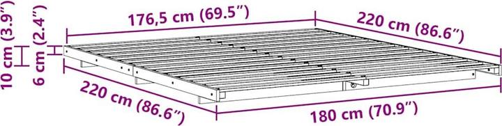 Actual product image vidaXL Bedstead (180 x 220 cm)