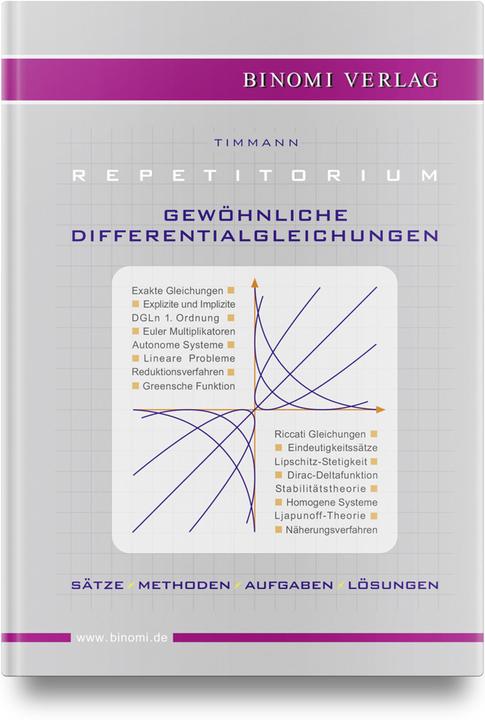 Produktbild Repetitorium der gewöhnlichen Differenzialgleichungen (Deutsch, Steffen Timmann, 2010)