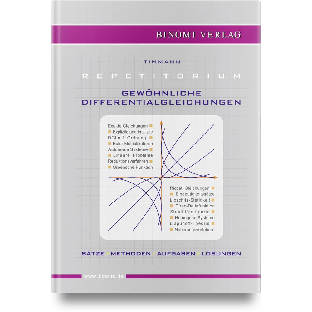 Thumbnail - Repetitorium der gewöhnlichen Differenzialgleichungen, Schulbücher von Steffen Timmann