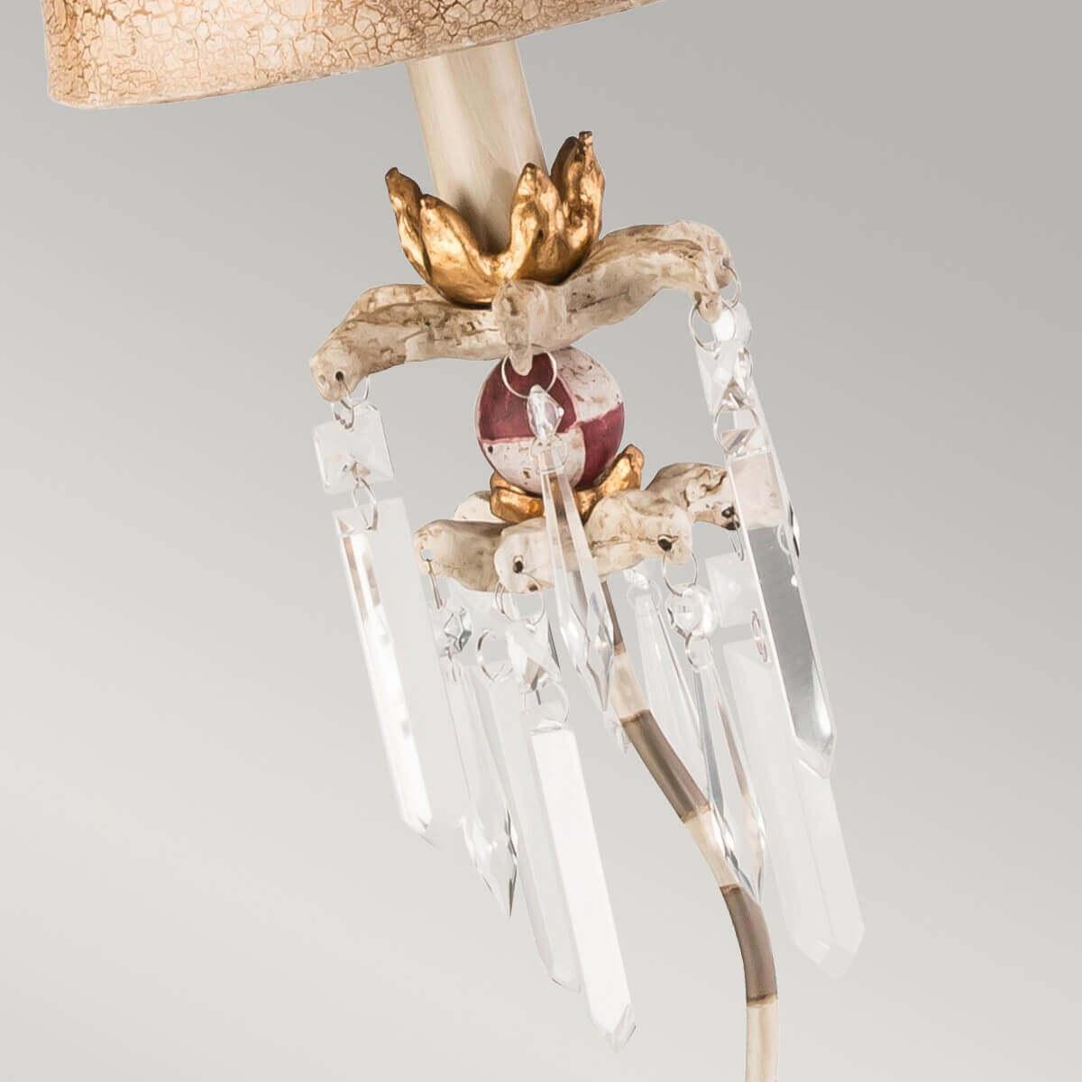 Thumbnail - Elstead Lighting, Tischlampe, Birdland Tischleuchte E27 114cm Schwarz-weiss Kristalle (E27)