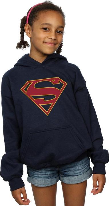 Actual product image Girls Supergirl Logo Hoodie (116)
