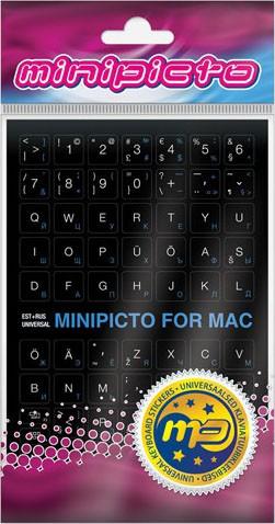 Image du produit Minipicto Autocollant pour clavier EST/RUS KB-MAC-EE-RU-BLK, noir
