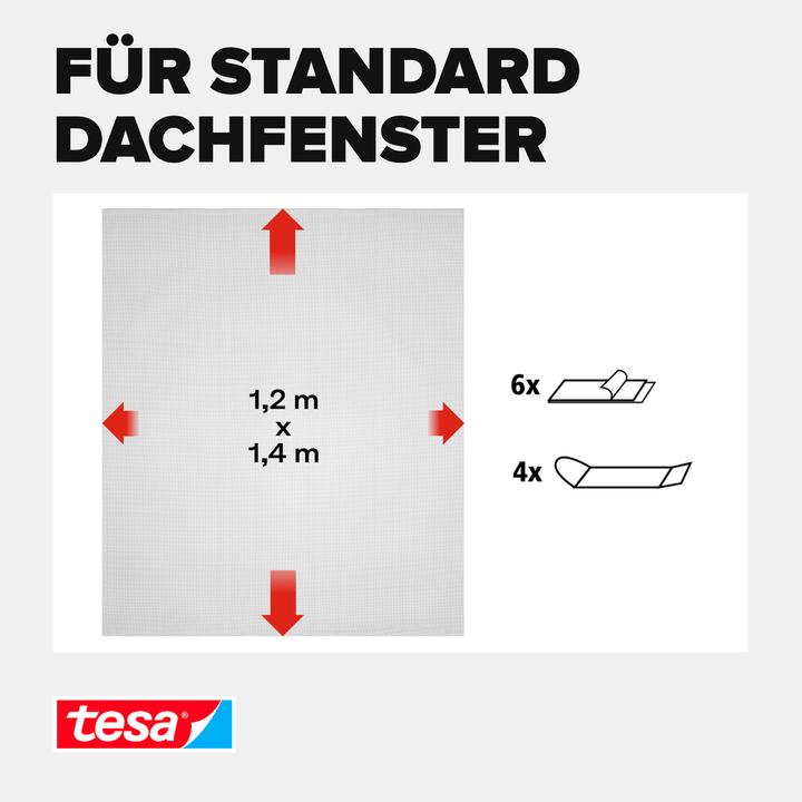 Actual product image tesa Fly screen for roof windows with sun protection (120 x 140 cm)