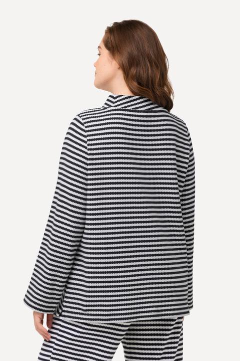 Produktbild Ulla Popken Sweatshirt, Strukturringel, Stehkragen, Langarm (46, 48)