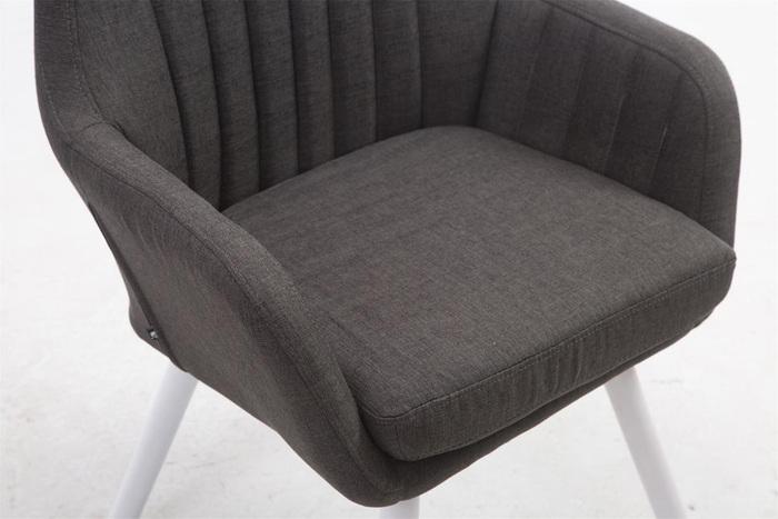 Produktbild Swisshandel24 Stuhl Florian Stoff Weiss, dunkelgrau