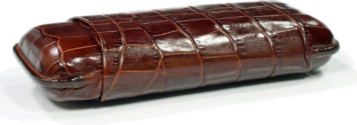 Image du produit Martin Wess *Étui à cigares 2 pièces Robusto cuir brun Croco 590 (2 x)