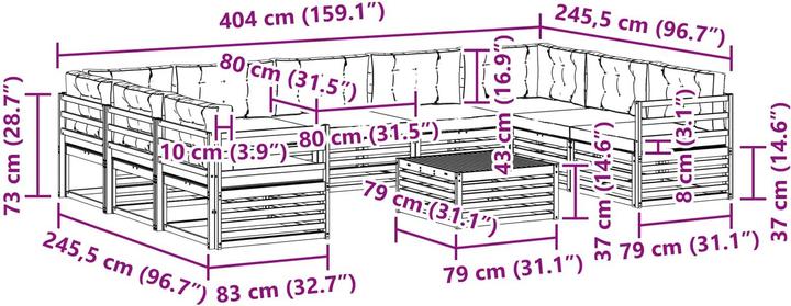 Produktbild vidaXL Outdoor-Sofa