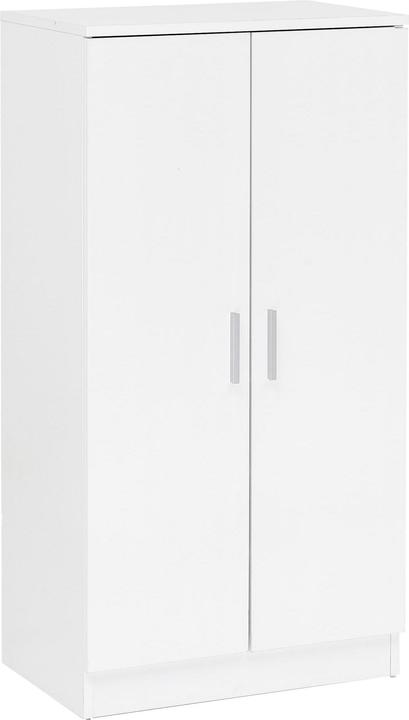 FineBuy Schuhschrank Holz furniert Weiss (55 x 35 x 108 cm)
