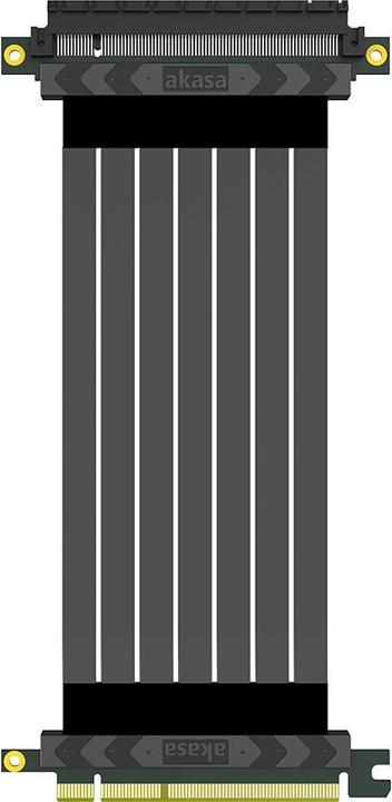 Image du produit Akasa Riser Black X2 Mark IV, Premium PCIe 4.0 x16 Riser Cable (20 cm, Carte de contremarche)