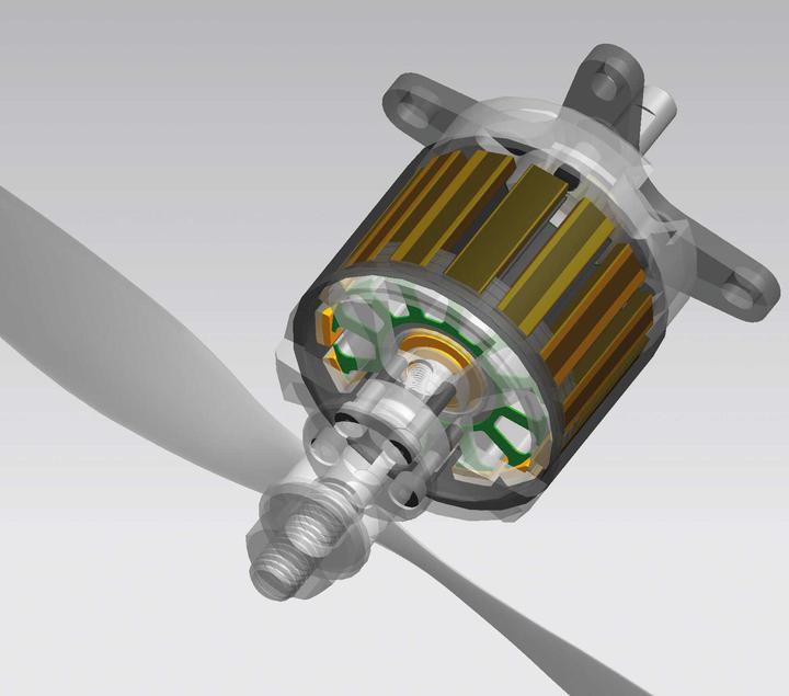 Actual product image Planet-Hobby joker 3548-4,5 v3 850 kv brushless motor