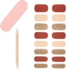 Actual product image Ardell Nail Addict Gel Nail Strips Golden Goddess 16 Stk (Artificial nails, Beige, Red, Gold)