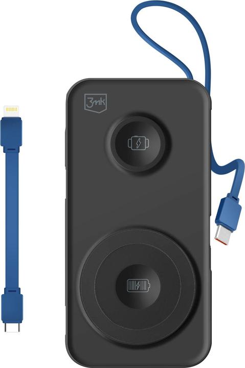 Produktbild 3MK Powerbank PastelUp 10,000mAh 22.5W z Magsafe + ładowanie Apple Watch czarny (10000 mAh, 22.50 W)