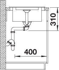 Actual product image Blanco ADIRA XL 6 S | SILGRANIT soft white | installation type: installation from above | reversible | (Fitted sink, 100 cm, 50 cm)