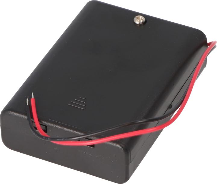 Produktbild AccuCell Batteriehalter für 3x Mignon mit Deckel und Schalter wasserabweisend