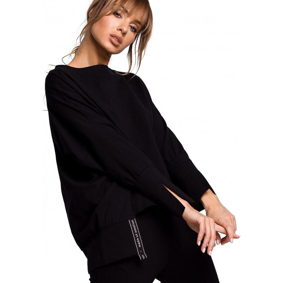 Made of Emotion, Damen, Pullover, Sweater Moe, Schwarz, (L, XL)