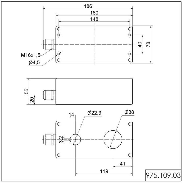 Actual product image Werma AP housing